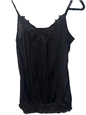 Y2K бонго черный без рукавов женщин средний Stappy эластичный пояс Майка  - Изображение 1 из 4