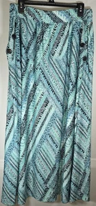 Robert Lewis Damen 3X leuchtend mehrfarbig elastische Taille Taschen langer Rock - Bild 1 von 8