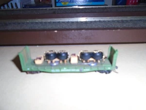 ATLAS 50' SCHOTT PLATT MIT GROSSER REIFENLADUNG - BURLINGTON NORTHERN #603294 N - Bild 1 von 6