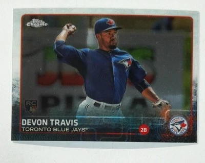 2015 Topps Chrome #184 Devon Travis Toronto Blue Jays RC Baseball - Image 1 of 2