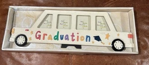 BNIB Cream Limousine Shaped Graduation China Photo Frame/Model FR250 - 4 Photos - Picture 1 of 1