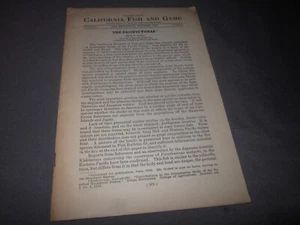 Vintage CALIFORNIA FISH AND GAME Bulletin THE PACIFIC TUNAS - Picture 1 of 5