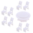 Satz Von Tisch u0026 8 Stühle Modell Für Dollhouse Dining Game Toys Craft
