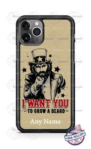 Uncle Sam I want You to Grow a Beard Phone Case for iPhone 15 Samsung A13 Google - Picture 1 of 4