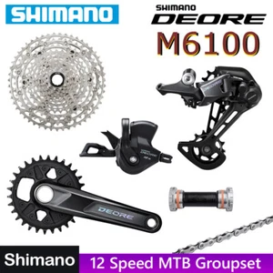 SHIMANO DEORE M6100 12 Speed MTB Groupset Shifter Cassette 170mm 175mm Crankset - Picture 1 of 10
