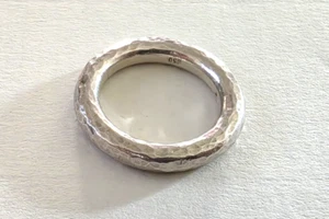 Hammered Pattern Sterling Silver 950 Ring. Size 6.5 US. - Picture 1 of 6