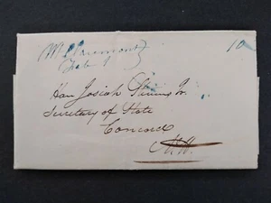 New Hampshire: West Claremont 1840 Stampless Cover, Blue Ms, DPO Sullivan Co - Picture 1 of 3