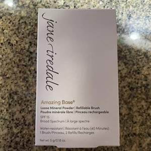 Jane Iredale Amazing Base Loose Powder Refillable Brush w/ Refills- Velvet - Picture 1 of 3