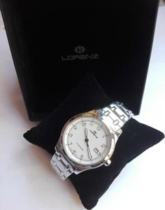 LORENZ THEATRO AUTOMATIK UHR STAHL WEISSES ZIFFERBLATT REF 026739AA - NEU - Bild 1 von 7