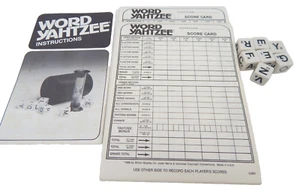 6D Word Yahtzee Instructions Score Pads Dice Game Parts Vintage - Picture 1 of 2