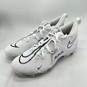 Nike Alpha Menace 3 Shark CV0582-109 Football Cleats White Black Men's Size 9.5 - Picture 1 of 11