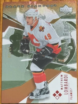 2003-04 Black Diamond Red Matthew Lombardi RC #158 Calgary Flames #’d 27/50 - Image 1 of 4