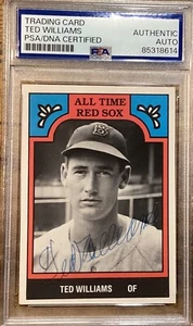 Ted Williams Autographed Baseball Card PSA/DNA - Picture 1 of 2
