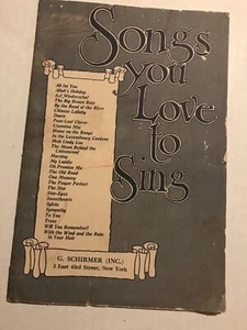 LIEDER, DIE SIE GERNE SINGEN: G. Schemer 1930er thematisches MUSIKBUCH; Vintage seltener Artikel - Bild 1 von 9