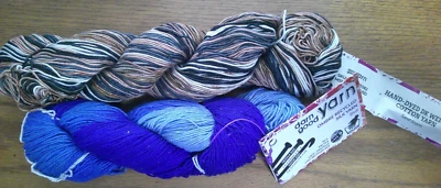 Darn Good Yarn Ombre Silk & Hand Dyed Cotton yarn Lot of 2 Skeins - Image 1 of 4