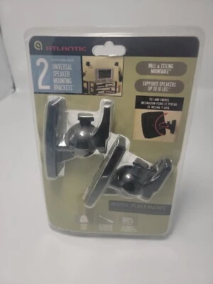 Universal Speaker Mounting Brackets For Wall & Ceiling Holds 10lbs Atlantic New - Image 1 of 4