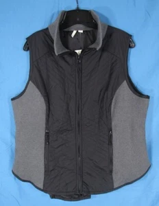 Neu mit Etikett Cato ärmellose Weste SCHWARZ/GRAU Strickseiten VOLLER REISSVERSCHLUSS Fronttaschen Gr. 18/20W - Bild 1 von 4