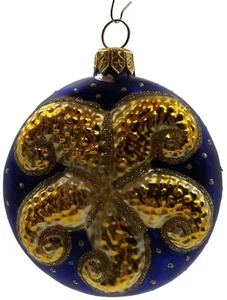 Patricia Breen Swell Starfish Gold Glittered Dots Nautical Christmas Ornament - Picture 1 of 7
