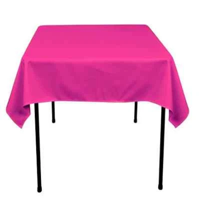 60"x 60 inch Square Overlay Tablecloth 100% polyester Wholesale Wedding party - Image 1 of 4