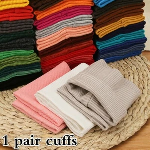 Baumwolle Strick Rippbündchen Pullover Arme Bein Jersey Rippbündchen Stoff schwarz - Bild 1 von 21