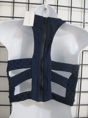 "NUEVO" VIMMIA / ORG $99 🌸 TALLA XS==AZUL OSCURO / ESPALDA ABIERTA / TOP CORTO GITANO Foto 1 de 4