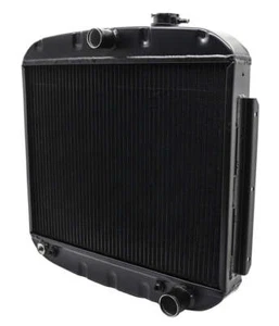 2 Row Black Aluminum Radiator Direct Replacement For 55-1957 Chevy V8 Cars SWP - Bild 1 von 2