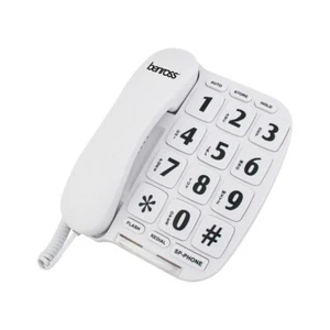 DUŻY GUZIK STACJONARNY DOMOWY TELEFON PRZEWODOWY DUŻY JUMBO STARSI KRUCHA ŚCIANA BIURKA UK - Zdjęcie 1 z 3