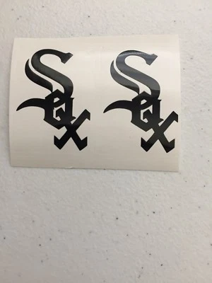AC TWO CHICAGO WHITE SOX BASEBALL HELMET VINYL STICKER DECAL BATTING HELMET DECAL