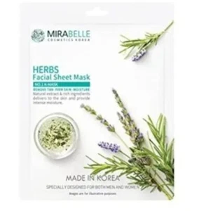 2X 25ml MIRABELLE HERBS FACIAL SHEET MASK TAN REMOVE, FIRM NO.1 K- MASK 2 pacK - Picture 1 of 2