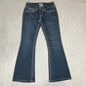 Bongo Bootcut Jeans Women's Size 5 Blue Low Rise Medium Wash Flare Denim Stretch - Picture 1 of 12