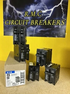 NEW PACK OF 5 Eaton BR250 Molded Case Circuit Breaker 2 Pole 50AMP - Picture 1 of 8