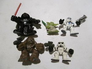 Star Wars 5 Figuras Lote 2001-2004 Galáctica Heroes Yoda Darth Vader Clon - Imagen 1 de 2