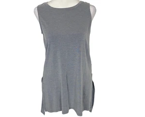 ATHLETA Women Pullover Sleeveless Top Sz XS Gray Side Split Gym Pilates 75-3 - Picture 1 of 12