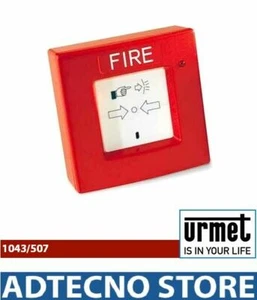 PULSANTE ANTINCENDIO ALLARME RIARMABILE INDIRIZZATO - URMET 1043/507  - Picture 1 of 1