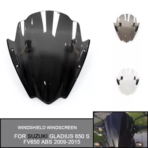 For Suzuki Gladius 650 SFV650 2009-2015 Windshield Windscreen 7/8" &1" Handlebar - Imagen 1 de 6