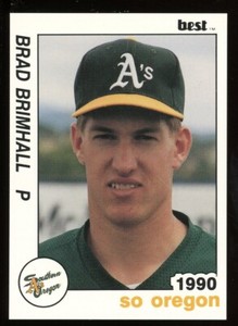 1990 Best Cards Southern Oregon A's BRAD BRIMHALL RC ATHLETICS A'S