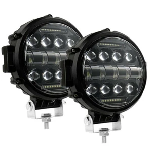 2X 7 Inch Round LED Off-Road Lights Flood Spot Combo Beam for Trucks ATV OffRoad - Picture 1 of 12