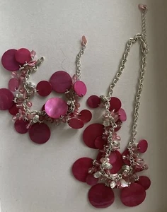 Januar Sale - Rosa Kragen & passendes Bettelarmband - Bild 1 von 2