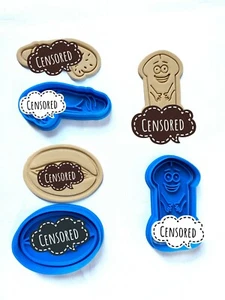 Naughty Cute Penis and Vagina genital cookie cutters embossers Hens Bucks Nights - Picture 1 of 11