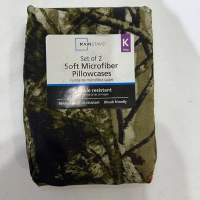 Fundas de almohada Main Stay tamaño king microfibra suave resistente a las arrugas 20X40" Foto 1 de 2