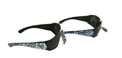 LOCS Sunglasses, Hard-core Shades, Black Frames & Lenses, Bdna White & Blue - Image 1 of 4