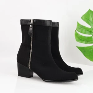 Stuart Weitzman Womens Goreit Boots Size 6.5 Waterproof GoreTex Black Nylon Heel - Picture 1 of 17