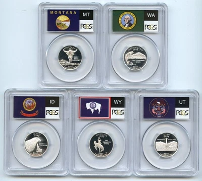 2007 S Silver State Quarter Set PCGS PR69DCAM - Image 1 of 2