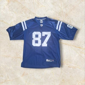 NFL Indianapolis Colts Jersey Men Size 56 Blue Reebok On Field Reggie Wayne #87 - Picture 1 of 9