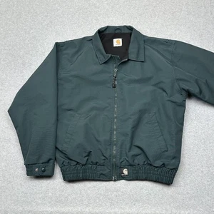 Carhartt WIP Jacket Mens XL Forest Green Bomber Nylon Full Zip Lined Workwear - Picture 1 of 11