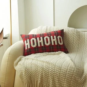 HOHO Christmas Embroidery Cushion for Living Room Sofa ( 1 PC , 12x18 in,) - Picture 1 of 4
