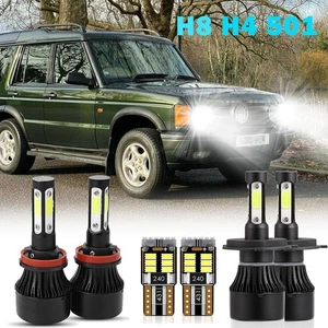 For Land Rover Discovery MK2 Led White H4 & H8 Headlight & 501 Side Light Bulbs - Picture 1 of 12