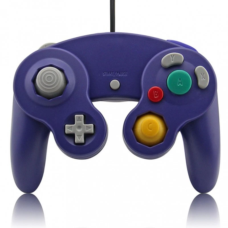 Command Compatible For Nintendo Game Cube Cable Controller Console Purple Blue - Image 1 of 1