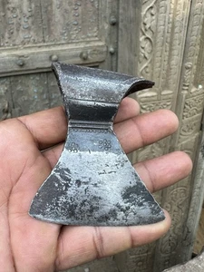 Ancient Old Iron Hand Forged Carved Mudgal Wootz Axes Rare 1700’s - Picture 1 of 10
