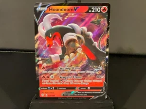 Juego de cartas coleccionables Pokémon Houndoom V Darkness Ablaze 021/189 Holo ultra raro casi nuevo - Imagen 1 de 4
